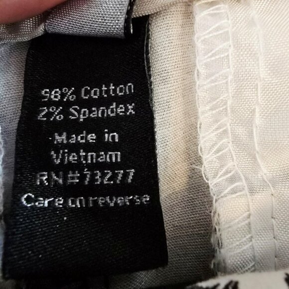 Apt. 9 Women's Shorts Size 4 Black White Palm Trees Pockets Tropical Vacation - Picture 8 of 13